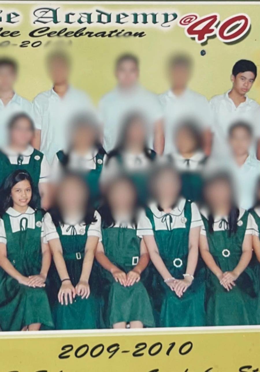 Nelson and Chanel in their grade school class photo, 2009